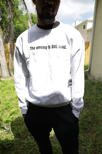 The Enemy Is Big Mad Crewneck-Sweatshirt-Unisex-Christianity