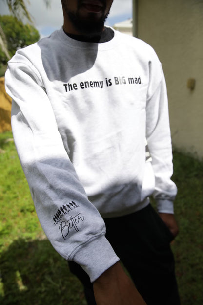 The Enemy Is Big Mad Crewneck-Sweatshirt-Unisex-Christianity