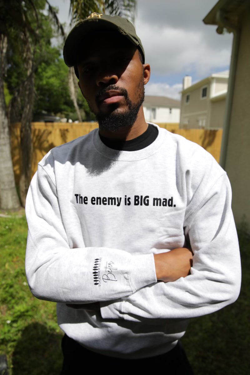 The Enemy Is Big Mad Crewneck-Sweatshirt-Unisex-Christianity