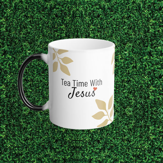 Tea Time With Jesus Color Morphing Mug, 11oz