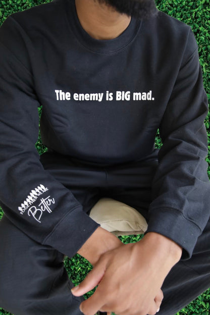 The Enemy Is Big Mad Crewneck-Sweatshirt-Unisex-Christianity